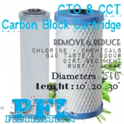 CTO CCT Carbon Block Filter Cartridge Briquette  medium